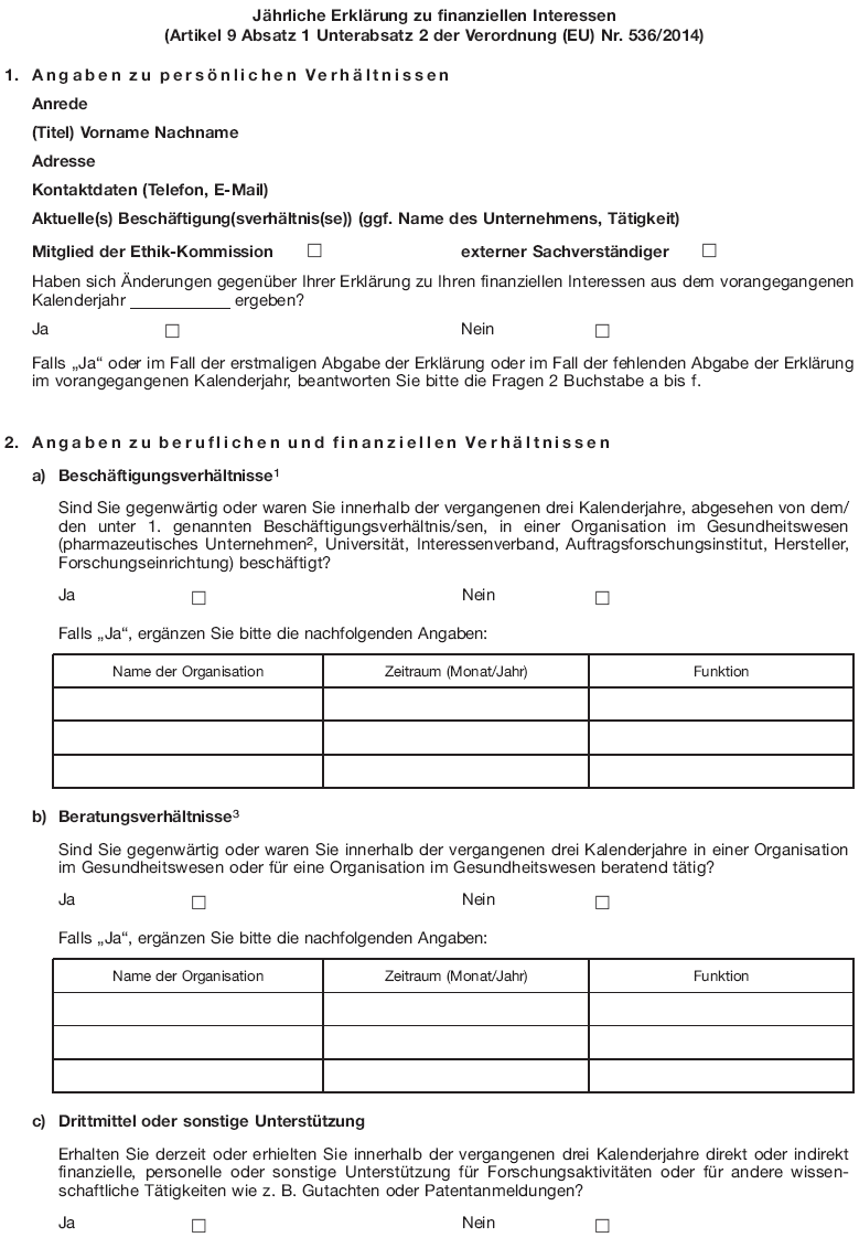 Jährliche Erklärung zu finanziellen Interessen, Seite 1 (BGBl. 2017 I S. 2340)