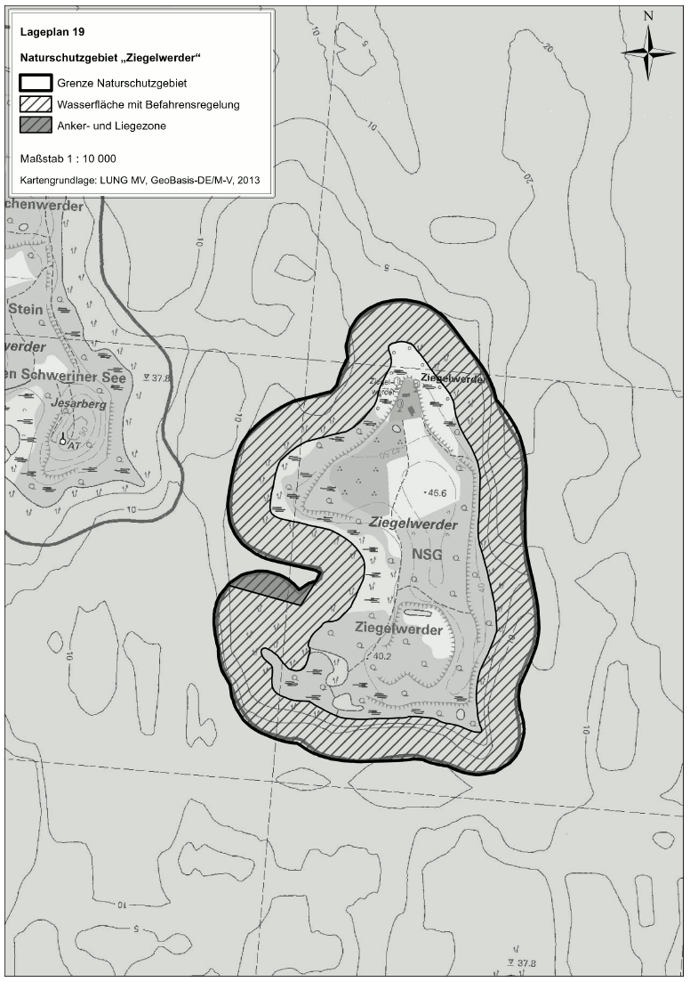 Lageplan 19 Naturschutzgebiet 'Ziegelwerder' (BGBl. 2017 I S. 3777)