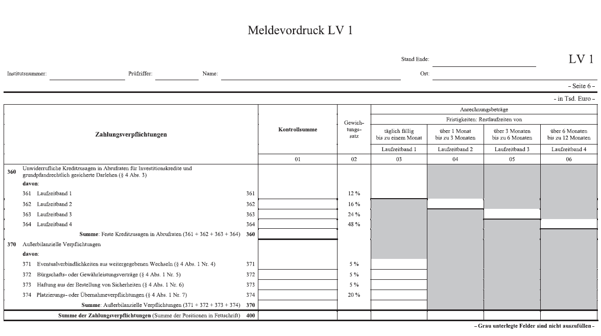 Anzeige Meldevordruck LV 1 Seite 6 (BGBl. 2017 I S. 4040)