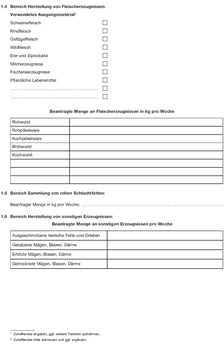 Muster 2 Beiblatt Fleisch zum Betriebsspiegel, Seite 3 (BGBl. 2018 I S. 504)