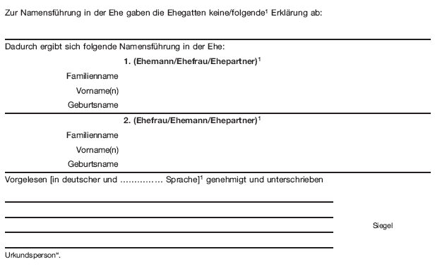 Niederschrift über die Eheschließung, Seite 2 (BGBl. 2018 I S. 1802)