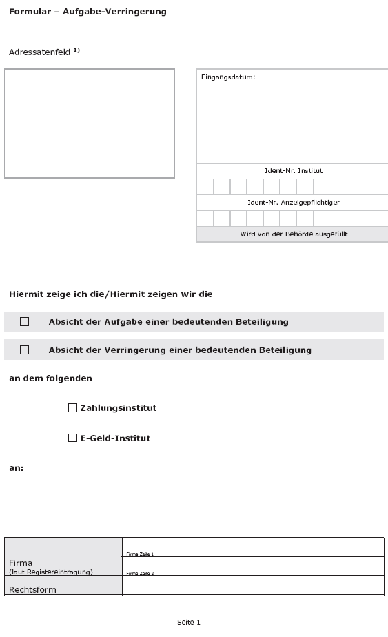 Formular - Formular - Aufgabe-Verringerung, Seite 1 (BGBl. 2018 I S. 2302)