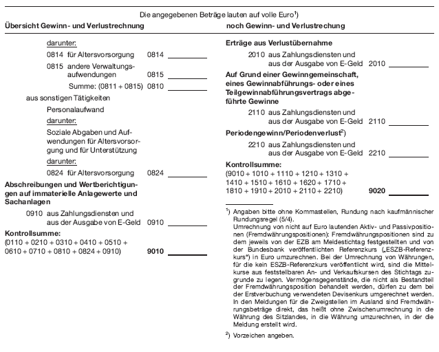 EGVZAG Monatsausweis - Gewinn- und Verlustrechnung -, Seite 2 (BGBl. 2018 S. 2467)