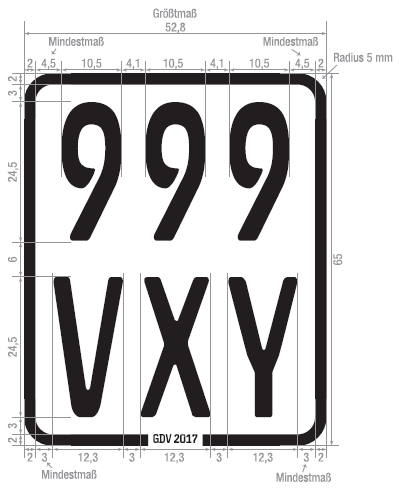 Versicherungsplakette für Elektrokleinstfahrzeuge (BGBl. 2019 I S. 766)