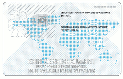 Muster eID-Karte, Rückseite (BGBl. 2020 I S. 2200)