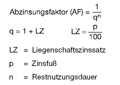 Formel Abzinsungsfaktor (BGBl. 2021 I S. 2814)