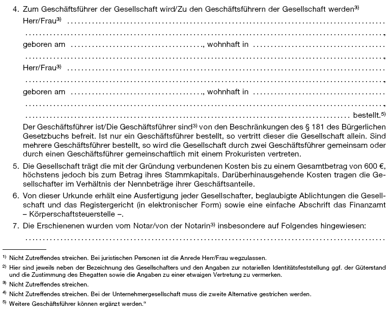 Musterprotokoll für die Gründung einer Mehrpersonengesellschaft mittels Videokommunikation, Seite 2 (BGBl. 2021 I S. 3366)