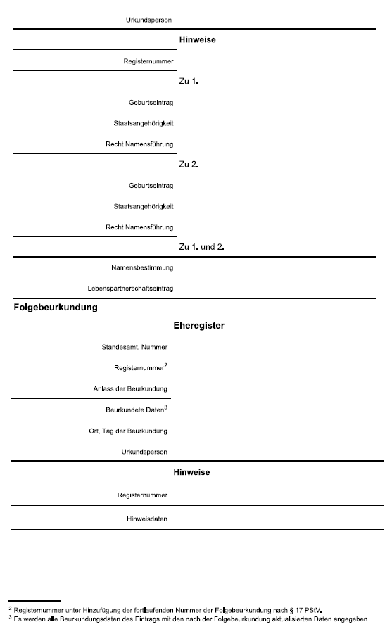 Vordruck Eheregister (BGBl. 2022 I S. 1772)