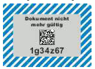 Abbildung zur darunterliegenden Markierung mit Sicherheitscode nach Sichtbarmachung (BGBl. 2023 I Nr. 199 S. 100)