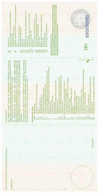Zulassungsbescheinigung Teil I, Rückseite (BGBl. 2023 I Nr. 199 S. 102)