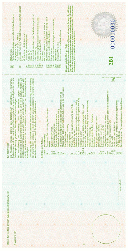 Zulassungsbescheinigung Teil I, Rückseite (BGBl. 2023 I Nr. 199 S. 102)