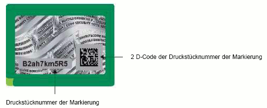 Abbildung der sichtbaren Markierung (BGBl. 2023 I Nr. 199 S. 106)