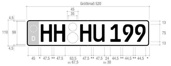 einzeiliges Kennzeichen (BGBl. 2023 I Nr. 199 S. 76)