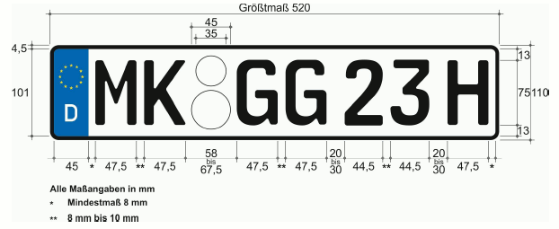 einzeiliges Kennzeichen (BGBl. 2023 I Nr. 199 S. 82)