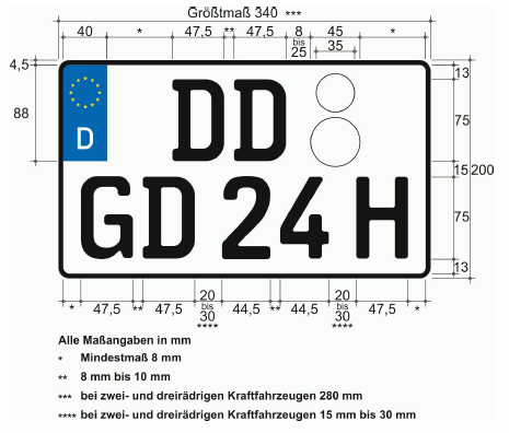 zweizeiliges Kennzeichen (BGBl. 2023 I Nr. 199 S. 82)