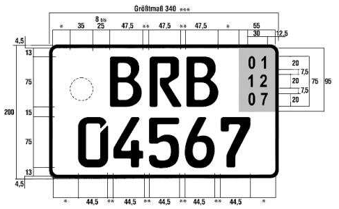 zweizeiliges Kennzeichen (BGBl. 2023 I Nr. 199 S. 89)