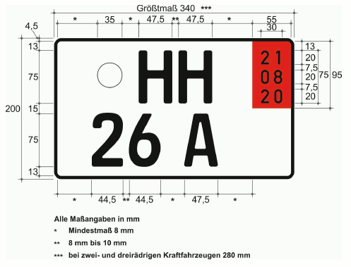zweizeiliges Kennzeichen (BGBl. 2023 I Nr. 199 S. 91)
