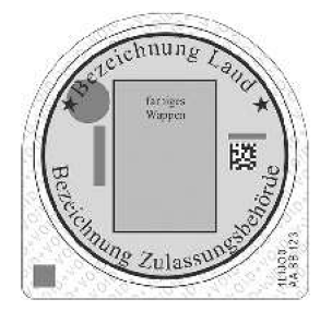 Plakettenträger mit Zerstörungsbild (BGBl. 2023 I Nr. 199 S. 96)