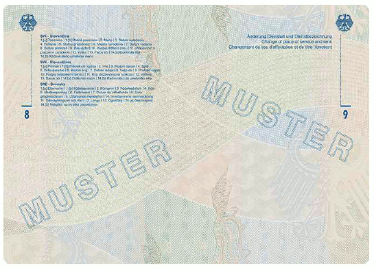 Muster Dienstpass (BGBl. 2024 I Nr. 125 S. 30)