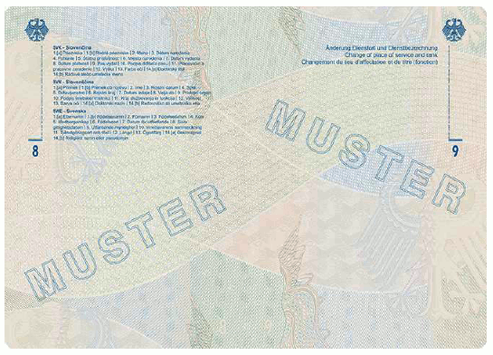 Muster Dienstpass (BGBl. 2024 I Nr. 125 S. 30)