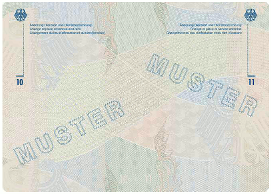 Muster Dienstpass (BGBl. 2024 I Nr. 125 S. 30)