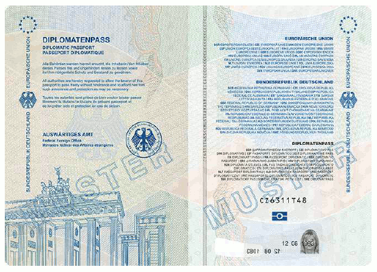 Muster Diplomatenpass (BGBl. 2024 I Nr. 125 S. 41)