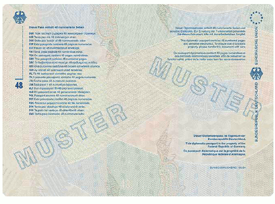 Muster Diplomatenpass (BGBl. 2024 I Nr. 125 S. 54)