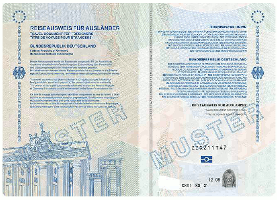 Muster Reiseausweis (BGBl. 2024 I Nr. 125 S. 58)