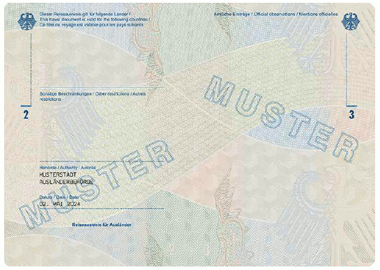 Muster Reiseausweis (BGBl. 2024 I Nr. 125 S. 59)