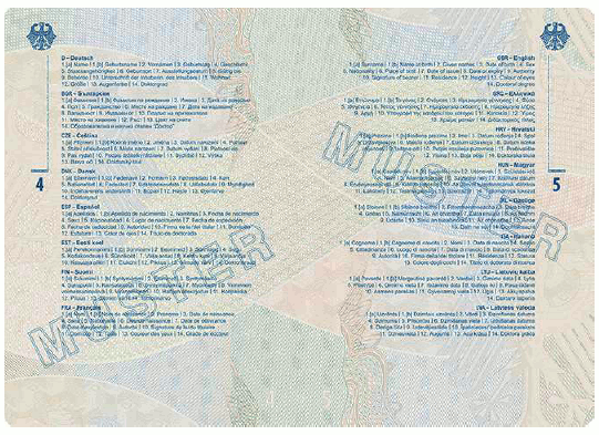 Muster Reiseausweis (BGBl. 2024 I Nr. 125 S. 60)