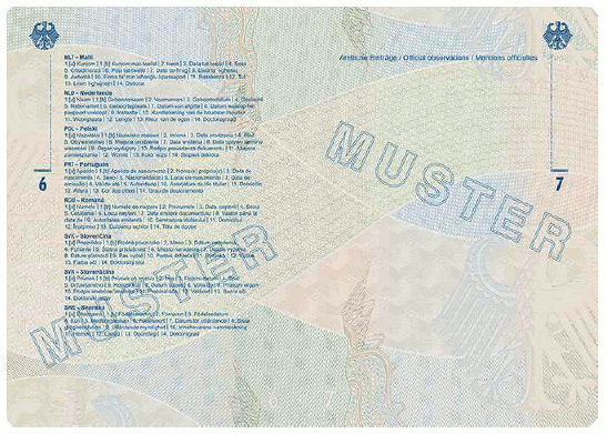 Muster Reiseausweis für Flüchtlinge (BGBl. 2024 I Nr. 125 S. 70)