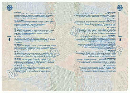 Muster Reiseausweis für Staatenlose (BGBl. 2024 I Nr. 125 S. 80)