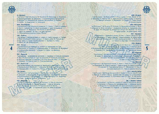 Muster Reiseausweis für Staatenlose (BGBl. 2024 I Nr. 125 S. 80)