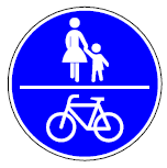 Zeichen 240 gemeinsamer Fuß- und Radweg (BGBl. I 1992 S. 684)