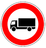 Zeichen 253 Verbot für Kraftfahrzeuge mit einem zulässigen Gesamtgewicht über 3,5 t (BGBl. I 1992 S. 685)