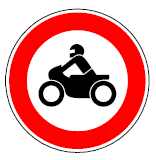 Zeichen 255 Verbot für Krafträder (BGBl. I 1992 S. 685)