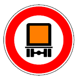 Zeichen 261 Verbot für kennzeichnungspflichtige Kraftfahrzeuge mit gefährlichen Gütern (BGBl. I 1992 S. 686)