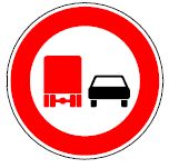 Zeichen 277 Überholverbot für Kraftfahrzeugen mit einem zulässigen Gesamtgewicht über 3,5 t (BGBl. I 1992 S. 688)