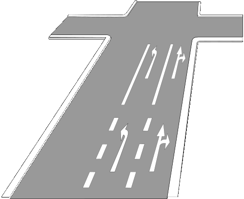 Zeichen 297 Pfeile zur Fahrtrichtungsmarkierung (BGBl. I 1992 S. 690)