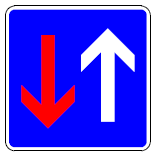 Zeichen 308 Vorrang vor dem Gegenverkehr (BGBl. I 1992 S. 691)