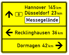 Zeichen 434 Wegweisertafel (BGBl. I 1992 S. 696)