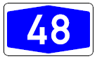 Zeichen 405 Nummernschilder Autobahnen (BGBl. I 1992 S. 696)