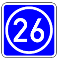 Zeichen 406 Nummernschilder Knotenpunkte der Autobahnen (BGBl. I 1992 S. 696)