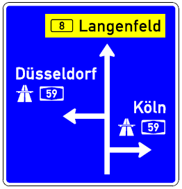 Zeichen 440 Vorwegweiser zur Autobahn (BGBl. I 1992 S. 697)