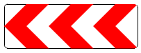 Zeichen 625 Richtungstafel in Kurven (BGBl. I 1992 S. 700)