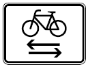 Zusatzschild Kreuzenden Radverkehr beachten (BGBl. I 1997 S. 2028)
