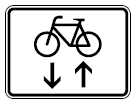 Zusatzschild Fahrradverkehr in der Gegenrichtung zugelassen (BGBl. I 1997 S. 2029)