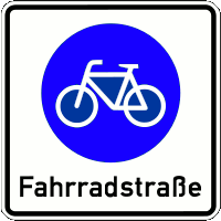 Zeichen 244 Beginn Fahrradstraße (BGBl. I 1997 S. 2029)