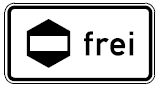 Zusatzschild Freistellung vom Verkehrsverbot (BGBl. I 1998 S. 1654)